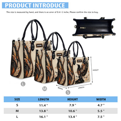 Raven Ember Spirit Personalized Leather Bag