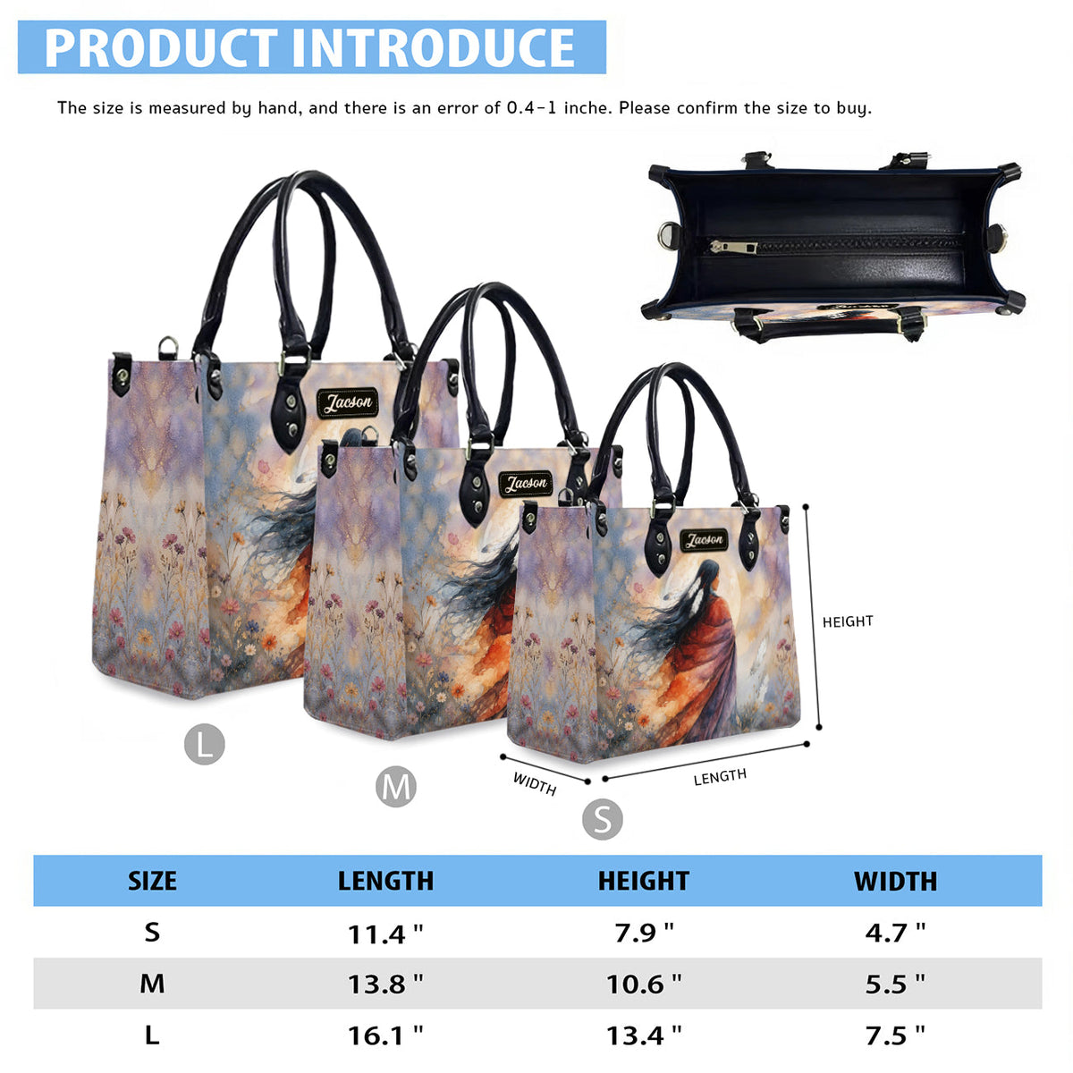 Free Woman Spirit Personalized Leather Bag
