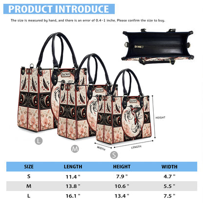 Ruby Hummingbird Elegance Personalized Leather Bag