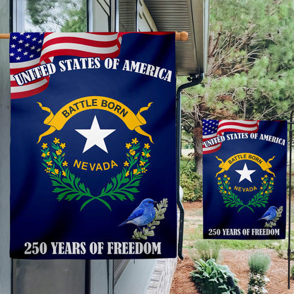 USA 250th Anniversary Garden Flag, 2026 Patriotic Bluebird Yard Banner, Semiquincentennial Decor ,Veteran Gift Outdoor