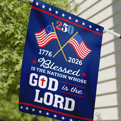 Christian God  American 250th Garden Flag, Patriotic Yard Flag Decor 250 Years House Banner,  Christian Patriotic Gift