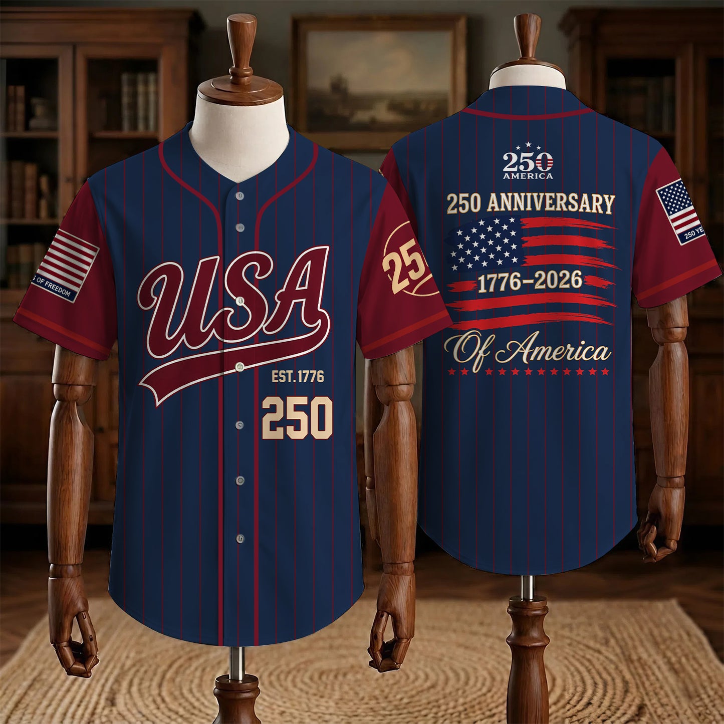 Patriotic Statue of Liberty 1776–2026 - USA 250th Anniversary Baseball Jersey Unisex Shirt