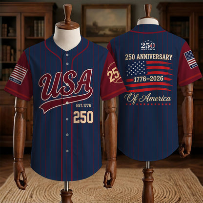 Patriotic Statue of Liberty 1776–2026 - USA 250th Anniversary Baseball Jersey Unisex Shirt