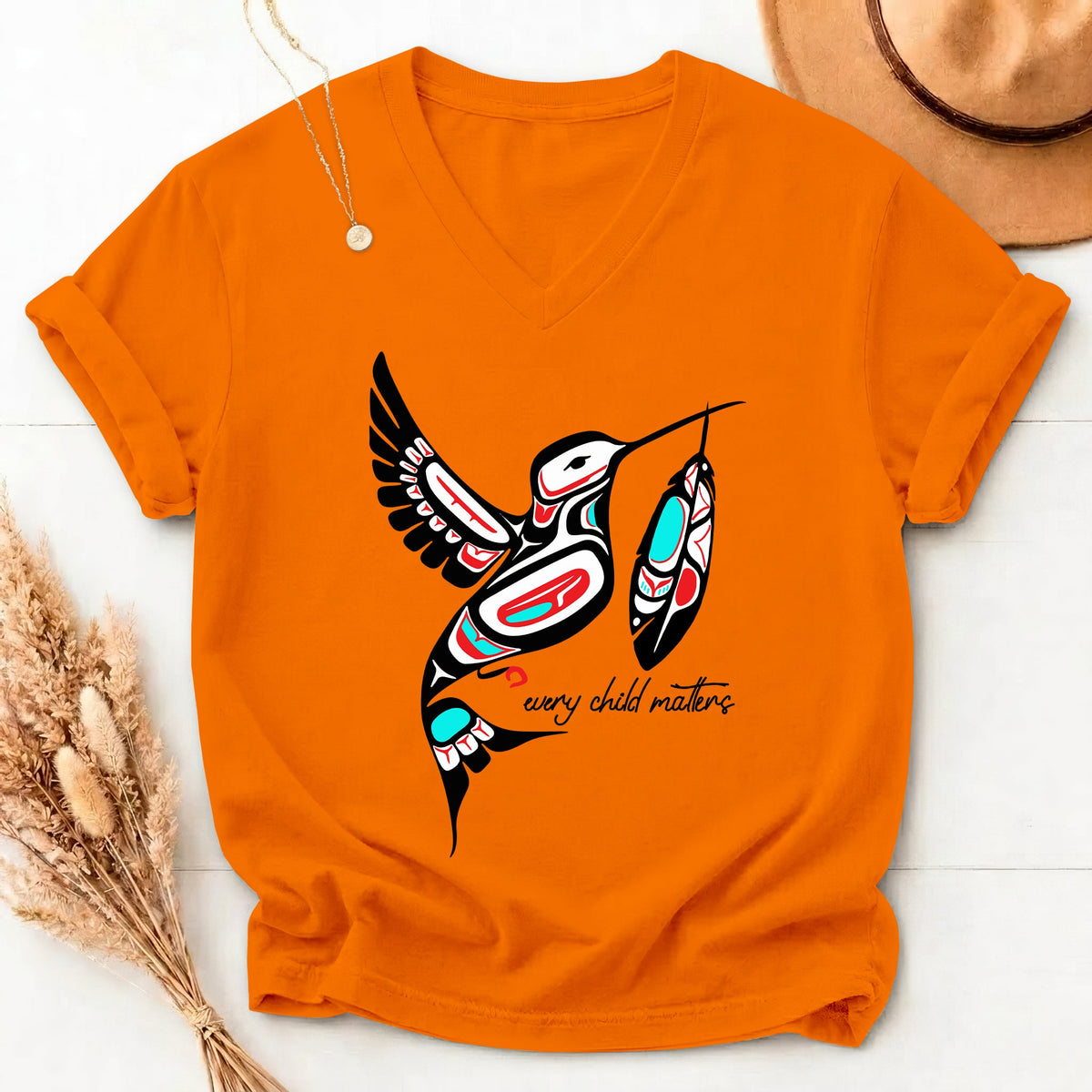 Hummingbird Spirit – Joy & Healing Orange Shirt