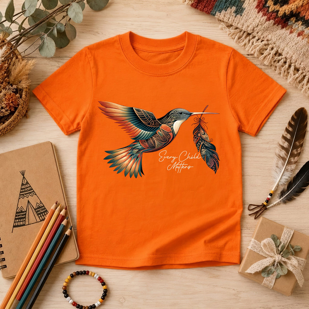 When Joy Returns Hummingbird Orange Shirt