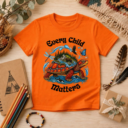 Turtle Carrying the Wild Orange Shirt