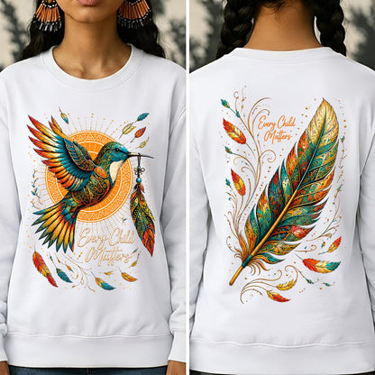 Hummingbird Remembrance Orange Shirt - Two Sides