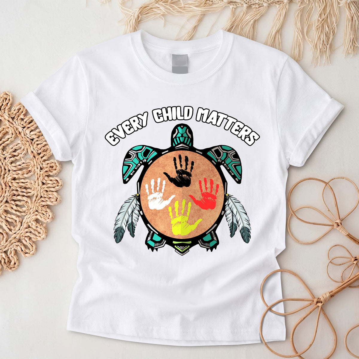 Turtle Spirit – Mother Earth & Resilience Orange Shirt