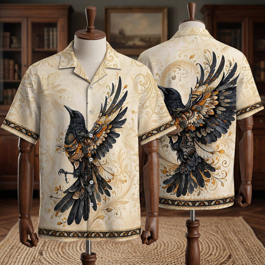 Native Bird Pattern Hawaiian Shirt for Adults & Kids