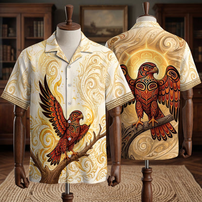 Native Eagle Pattern Hawaiian Shirt for Adults & Kids