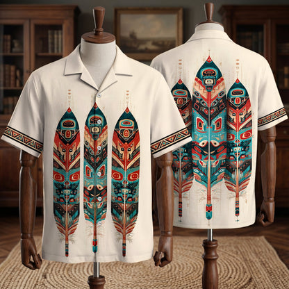 Native Pattern Hawaiian Shirt for Adults & Kids