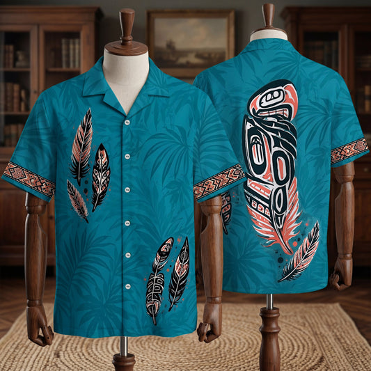 Native Pattern Hawaiian Shirt for Adults & Kids