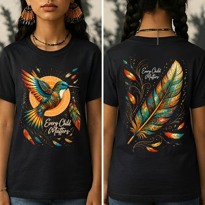 Hummingbird Remembrance Orange Shirt - Two Sides