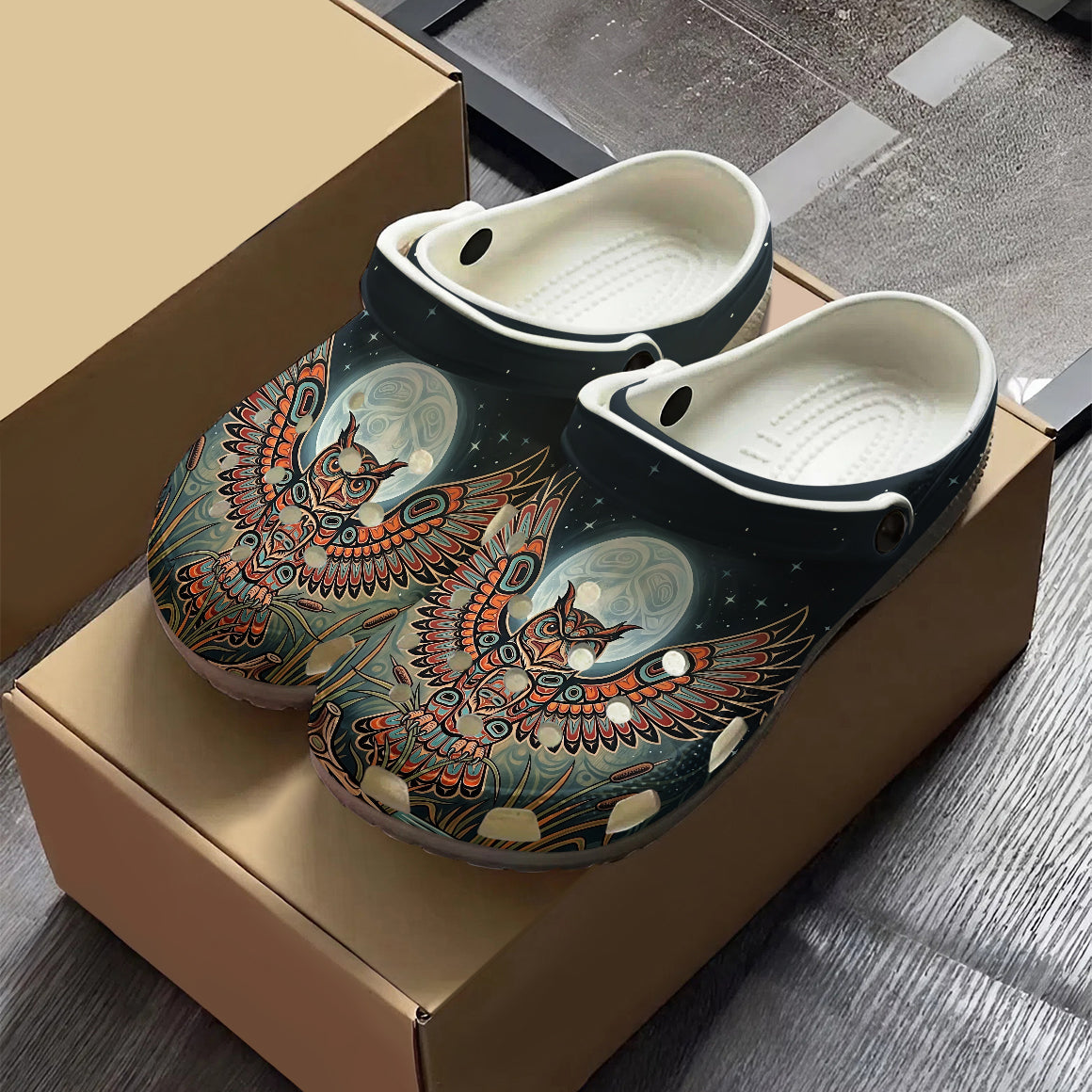 Native Owl Clogs Shoes for Adults & Kids
