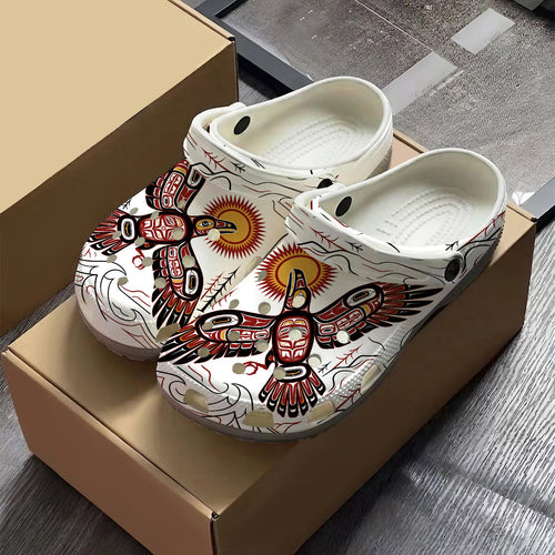 Native Eagle Art Clogs Shoes for Adults & Kids