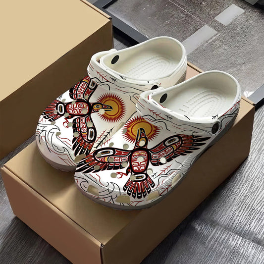 Native Eagle Art Clogs Shoes for Adults & Kids