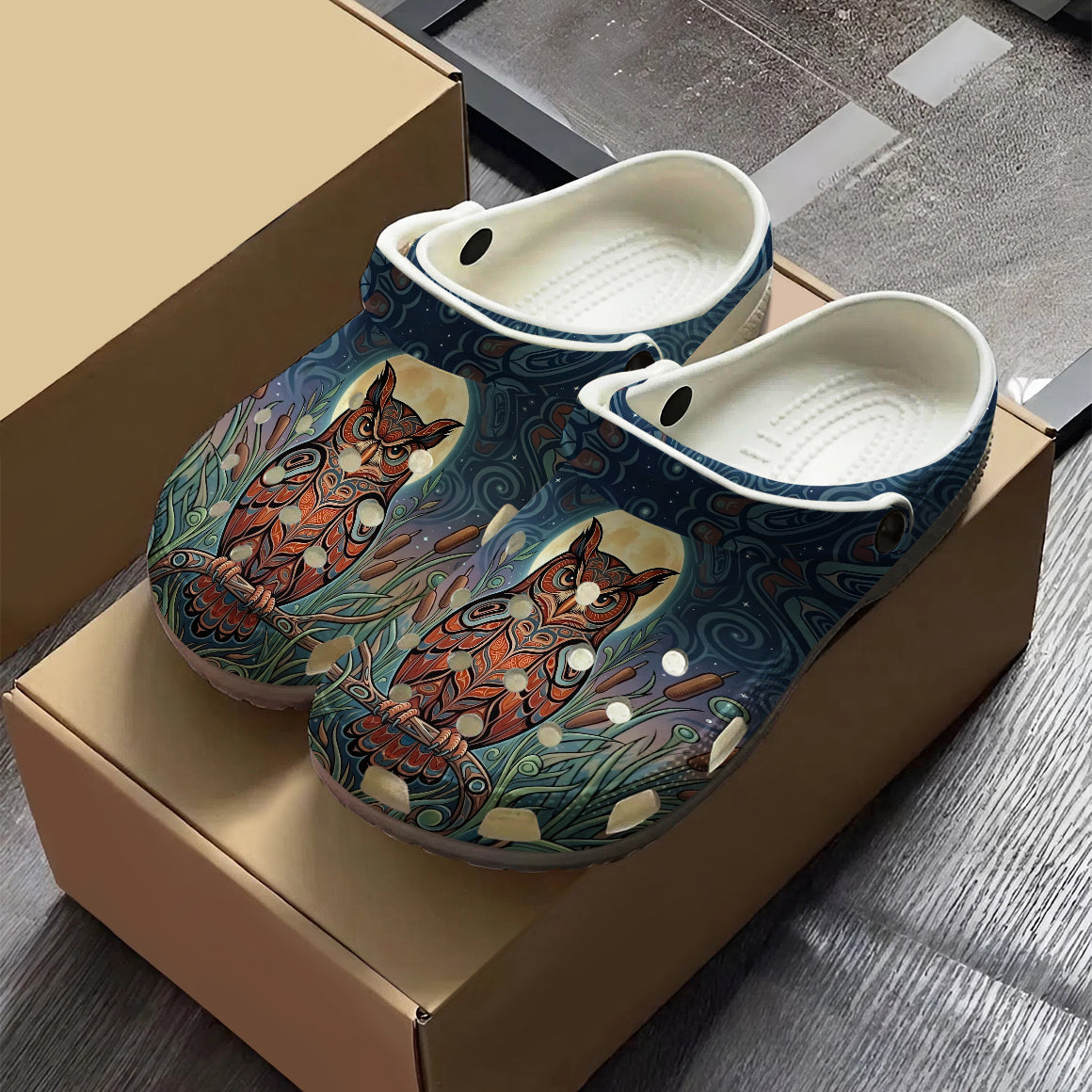 Native Owl Clogs Shoes for Adults & Kids