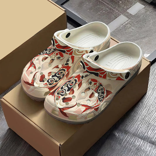 Native Carp Art Clogs Shoes for Adults & Kids