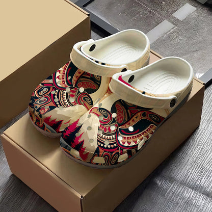 Native Eagle Pattern Clogs Shoes for Adults & Kids