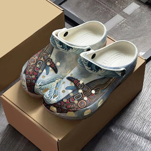 Native Orca Pattern Clogs Shoes for Adults & Kids