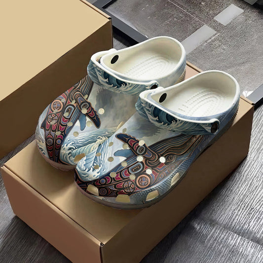 Native Orca Pattern Clogs Shoes for Adults & Kids