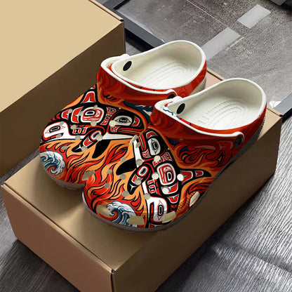 Native Orca Pattern Clogs Shoes for Adults & Kids