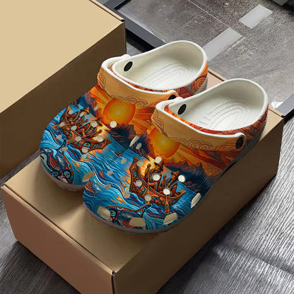 Native Orca Art Clogs Shoes for Adults & Kids