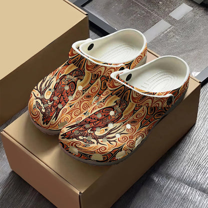 Native Hawk Art Clogs Shoes for Adults & Kids