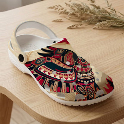 Native Eagle Pattern Clogs Shoes for Adults & Kids