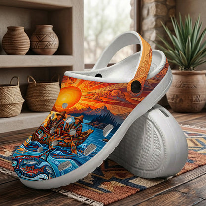 Native Orca Art Clogs Shoes for Adults & Kids