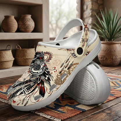 Native Bird Art Clogs Shoes for Adults & Kids