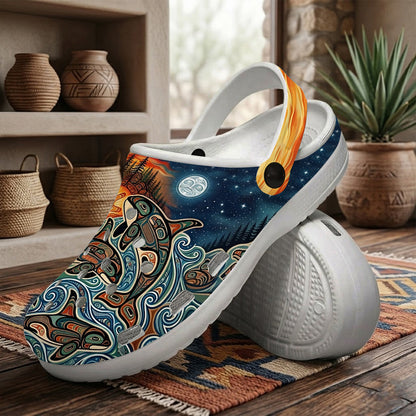 Native Orca Art Clogs Shoes for Adults & Kids