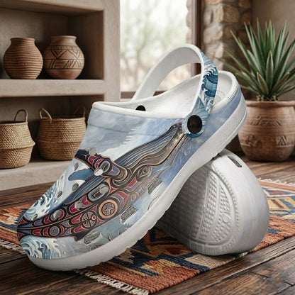 Native Orca Pattern Clogs Shoes for Adults & Kids