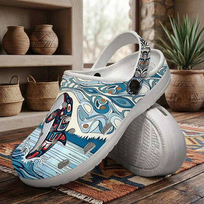 Native Orca Art Clogs Shoes for Adults & Kids