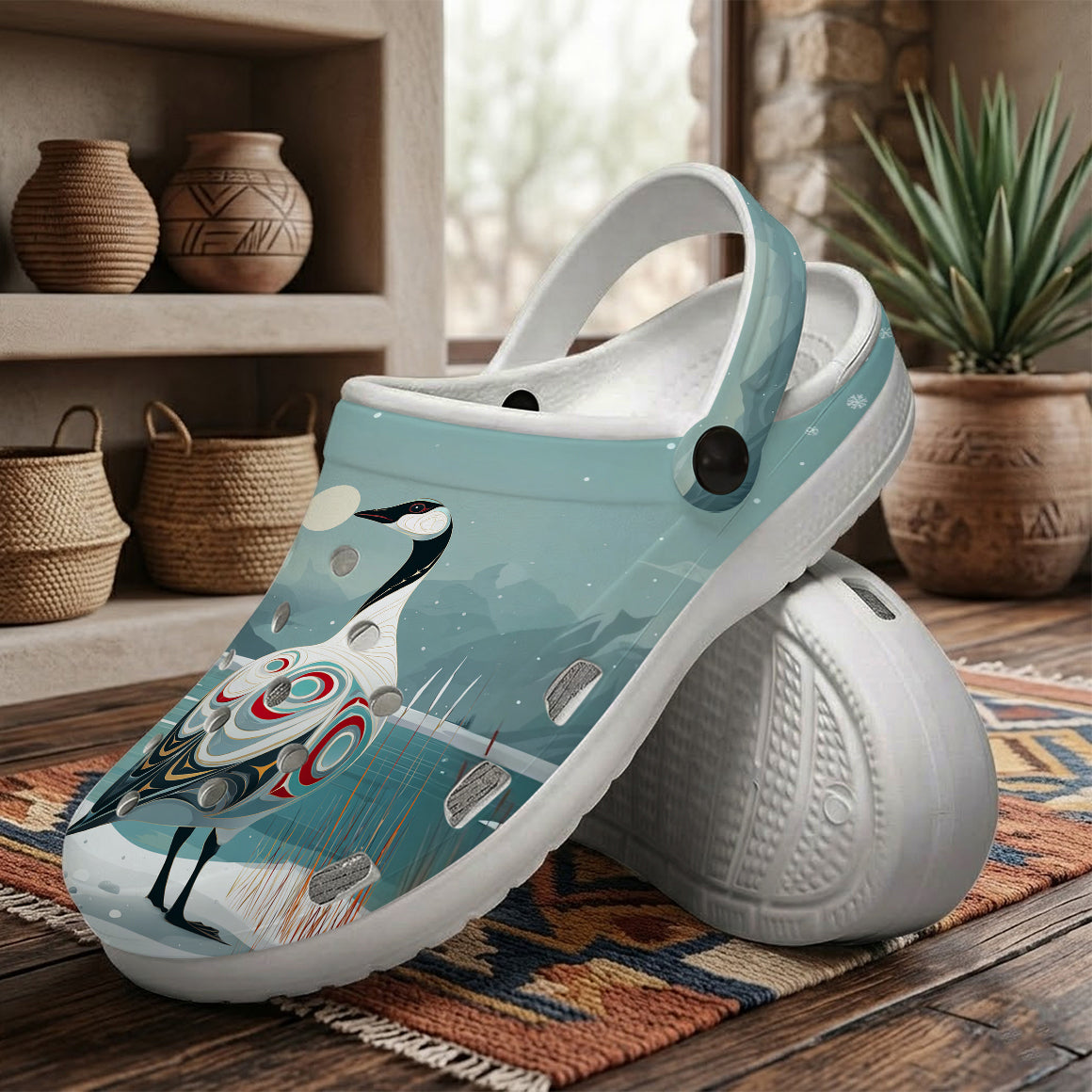 Native Goose Art Clogs Shoes for Adults & Kids