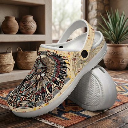 Native Horse Art Clogs Shoes for Adults & Kids