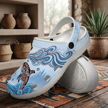 Native Orca Art Clogs Shoes for Adults & Kids