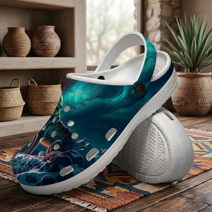 Wolf Art Clogs Shoes for Adults & Kids