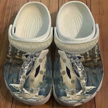 Native Orca Art Clogs Shoes for Adults & Kids