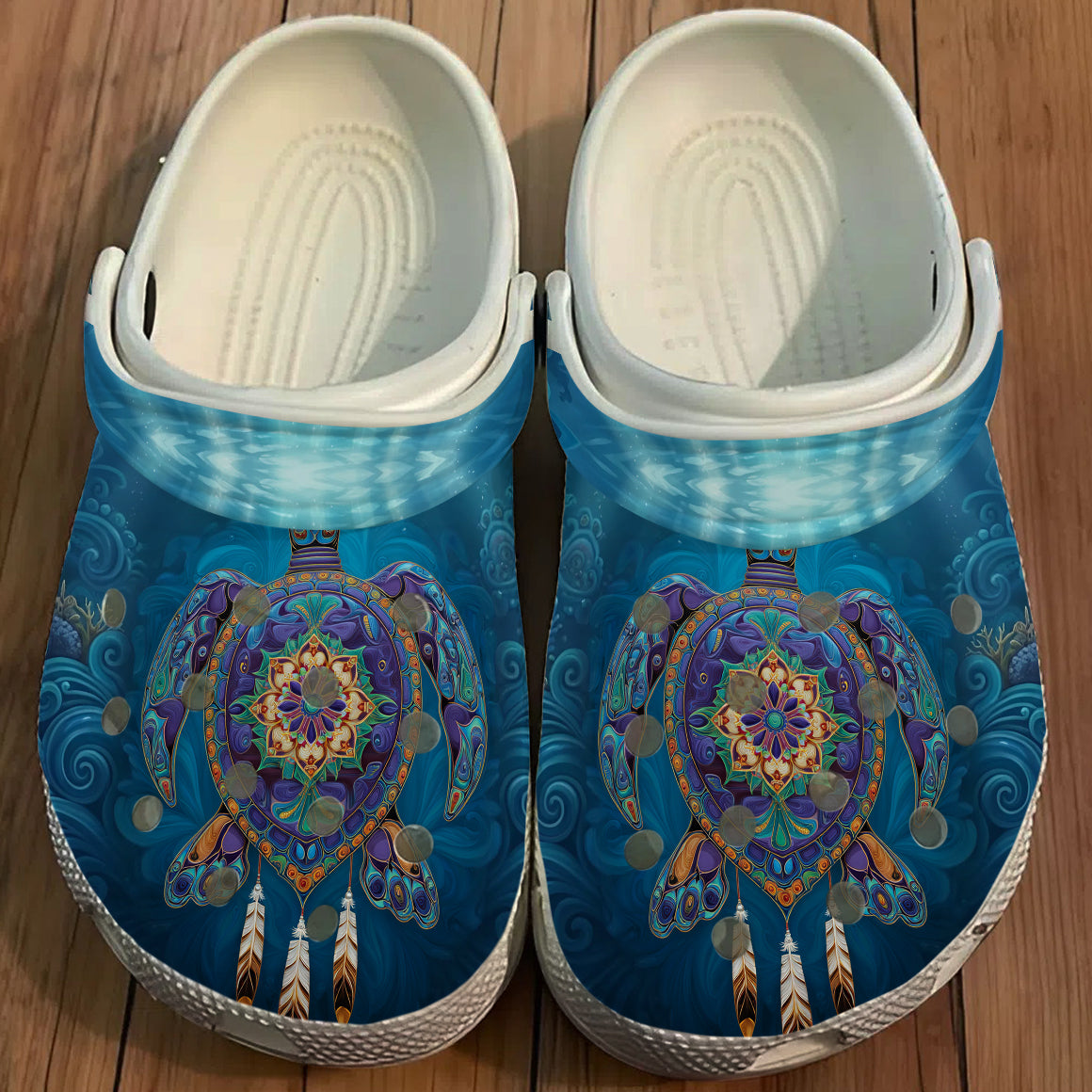Native Turtle Art Clogs Shoes for Adults & Kids