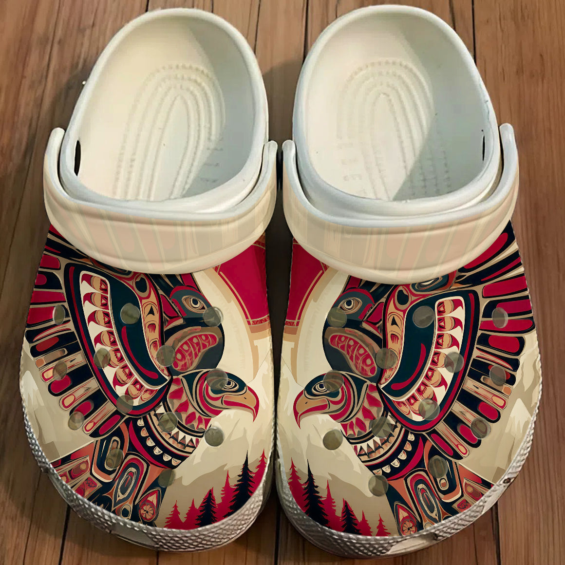 Native Eagle Pattern Clogs Shoes for Adults & Kids