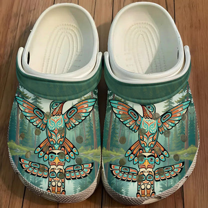 Native Hummingbird Art Clogs Shoes for Adults & Kids