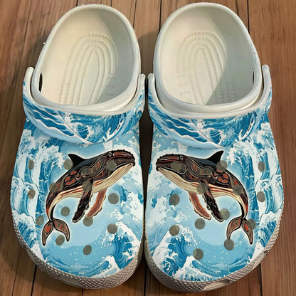Native Orca Art Clogs Shoes for Adults & Kids