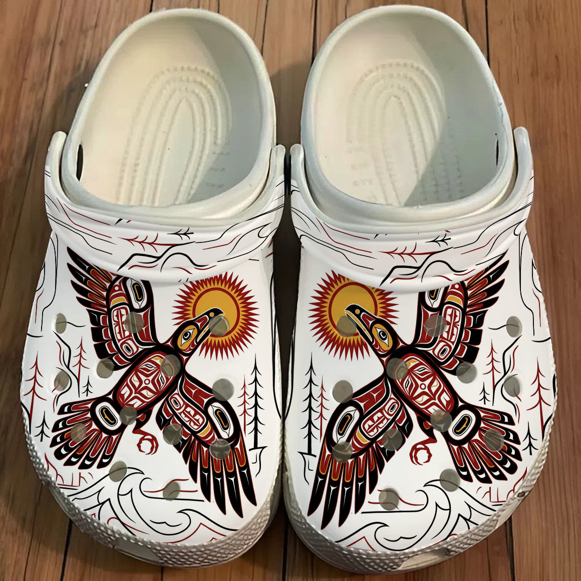 Native Eagle Art Clogs Shoes for Adults & Kids