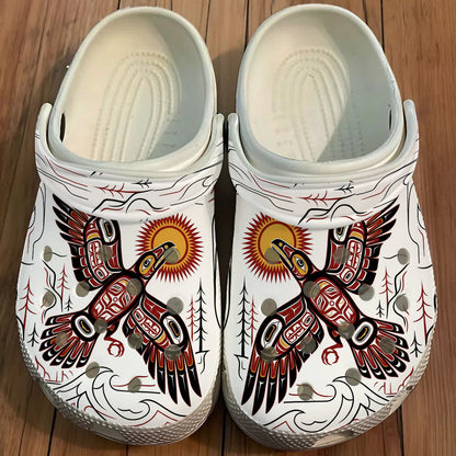 Native Eagle Art Clogs Shoes for Adults & Kids