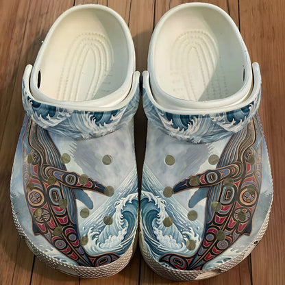 Native Orca Pattern Clogs Shoes for Adults & Kids