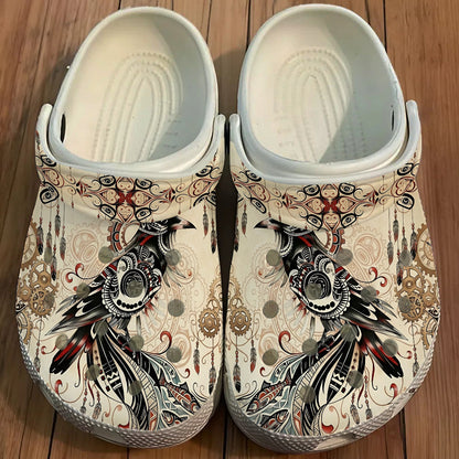 Native Bird Art Clogs Shoes for Adults & Kids