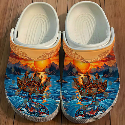 Native Orca Art Clogs Shoes for Adults & Kids