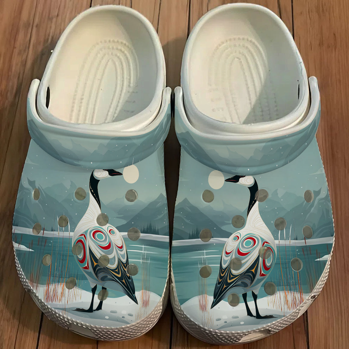 Native Goose Art Clogs Shoes for Adults & Kids