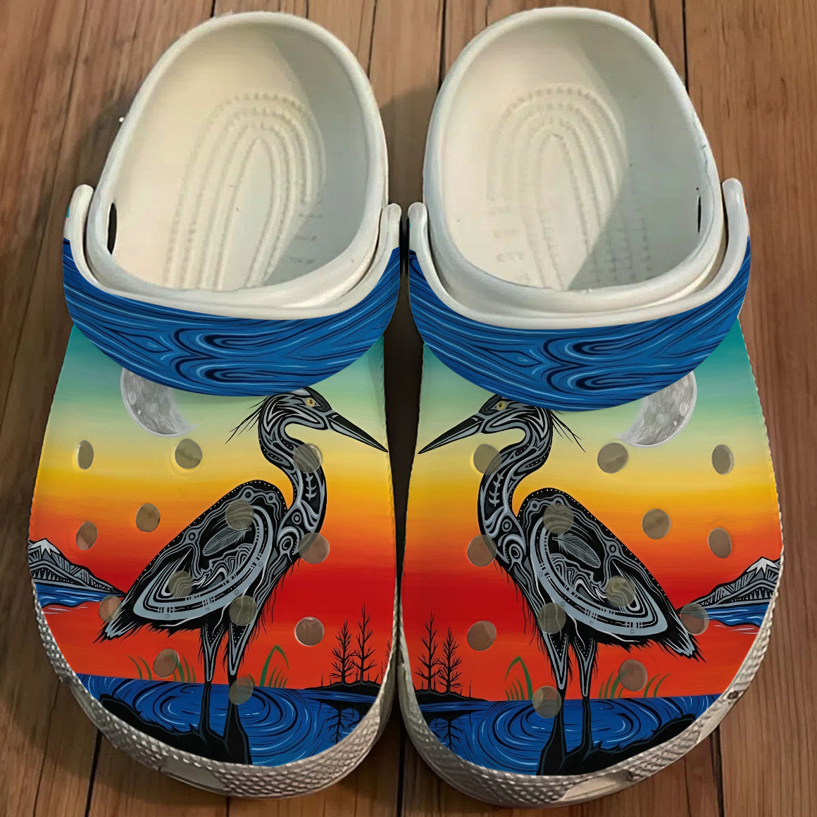 Crane Art Clogs Shoes for Adults & Kids